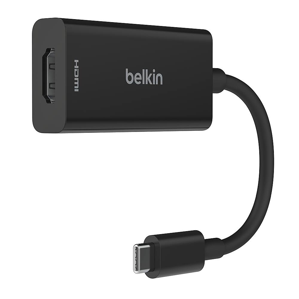Angle. Belkin - USB Type C to HDMI 2.1 Adapter, 8K@60Hz, 4K@144Hz,USB-IF - Black.