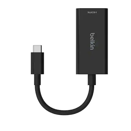 Front. Belkin - USB Type C to HDMI 2.1 Adapter, 8K@60Hz, 4K@144Hz,USB-IF - Black.