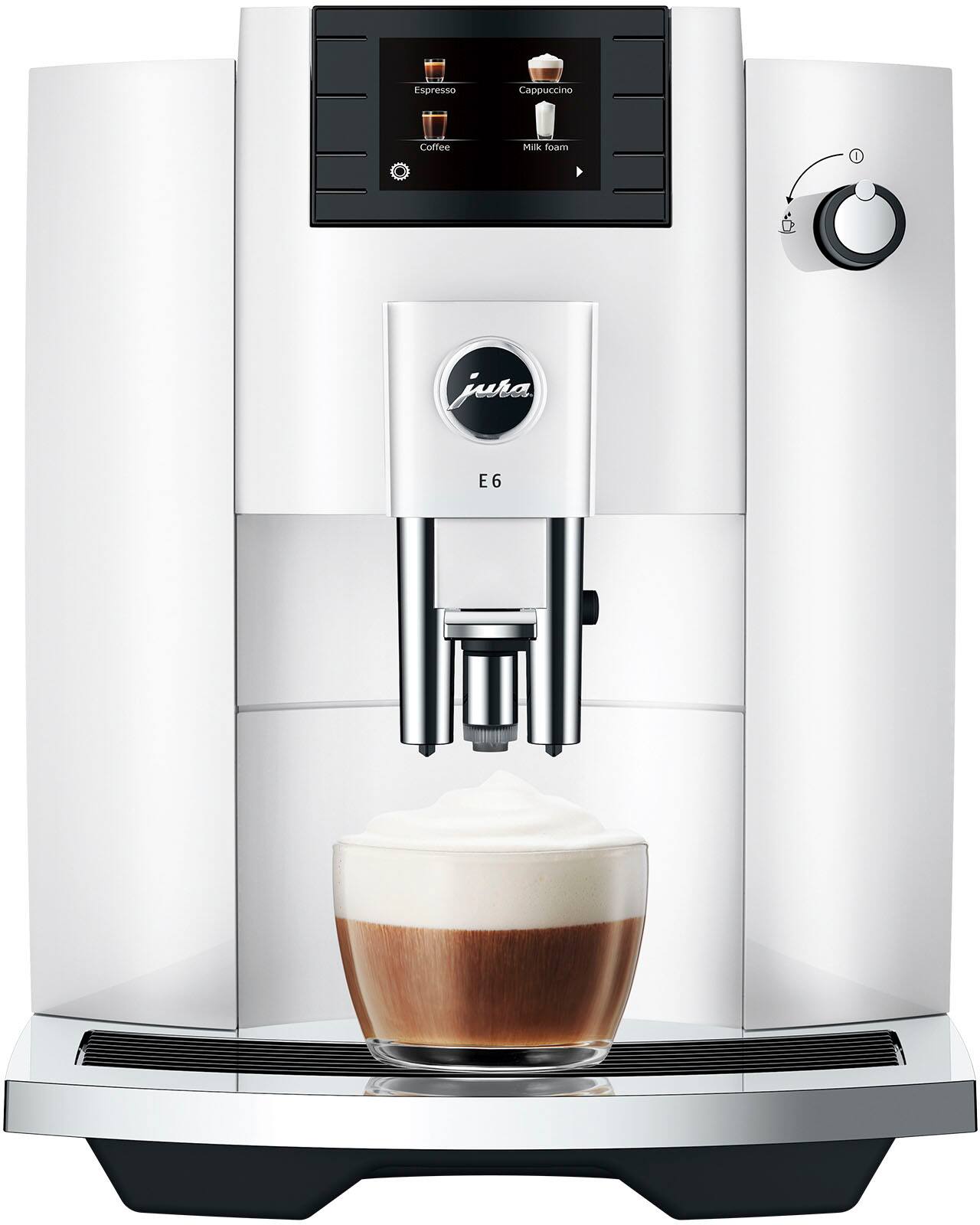 Alt View 14. Jura - E6  Espresso Machine with Easy Cappuccino Function - Piano White.