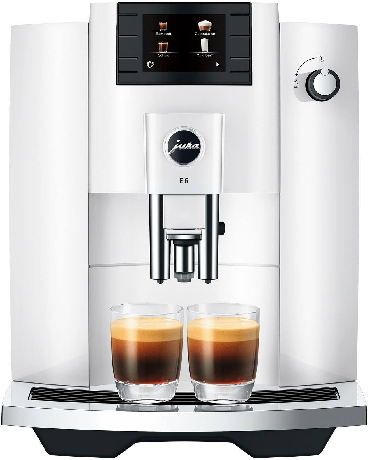 Alt View 15. Jura - E6  Espresso Machine with Easy Cappuccino Function - Piano White.