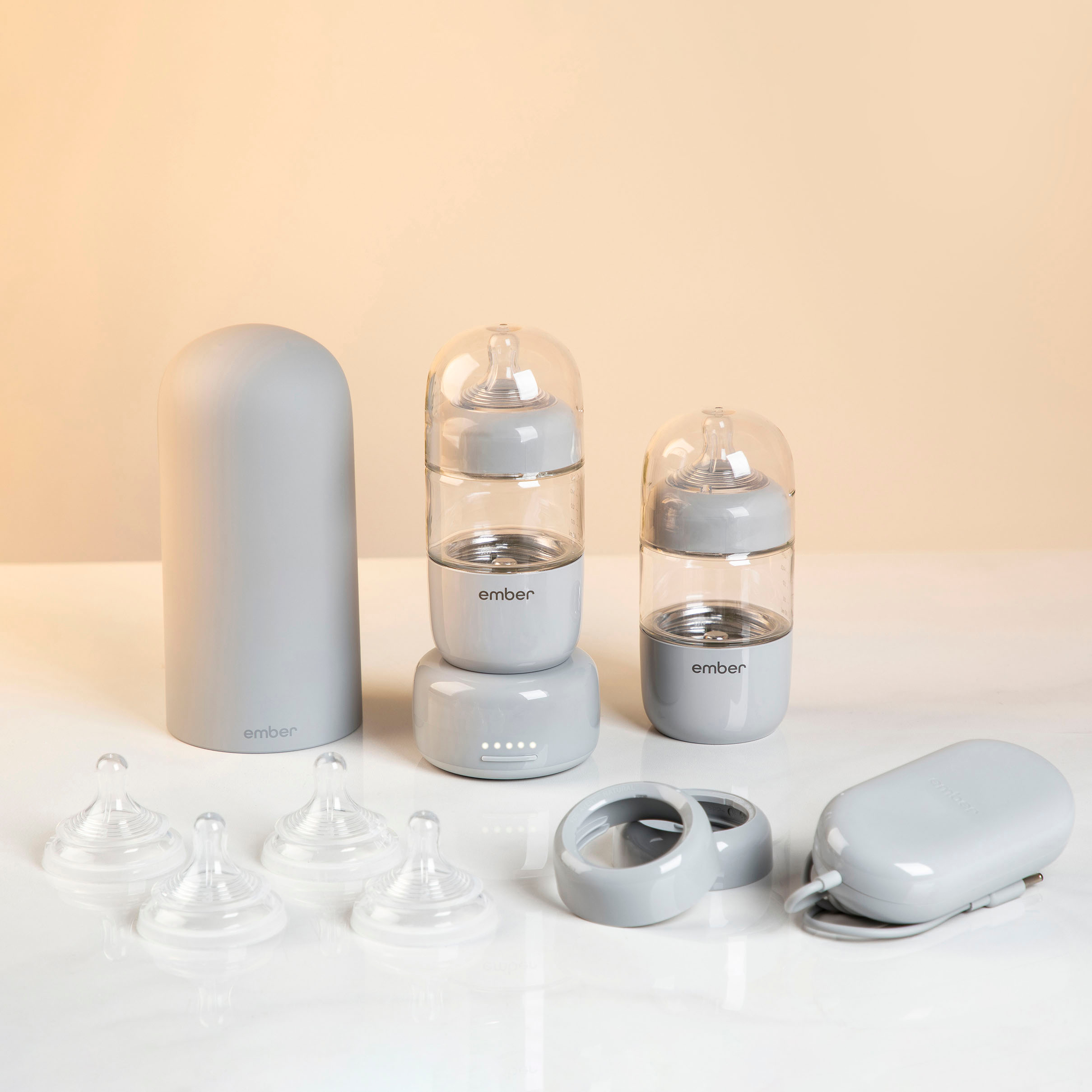 Angle View: Ember - Baby Bottle System 6 oz Self-Warming Smart Baby Bottle