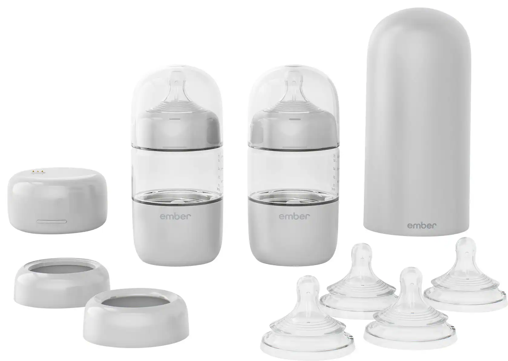 Ember - Baby Bottle System 6 oz Self-Warming Smart Baby Bottle - Gray