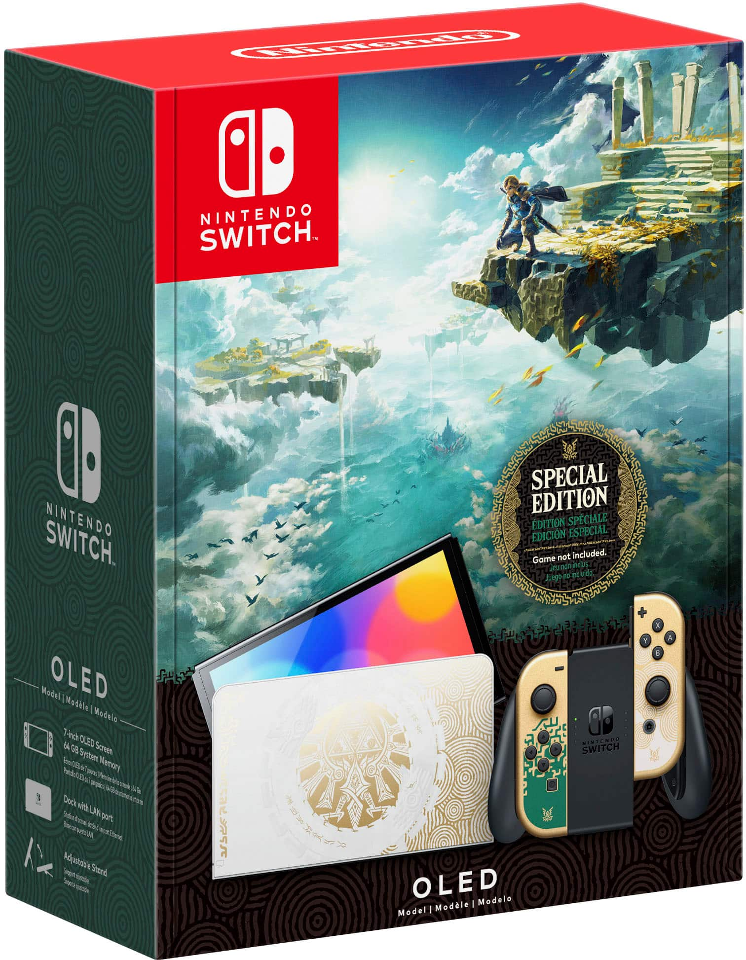 Best Buy: Nintendo Switch OLED Console The Legend of Zelda: Tears of the  Kingdom Edition Green HEGSKDAAA