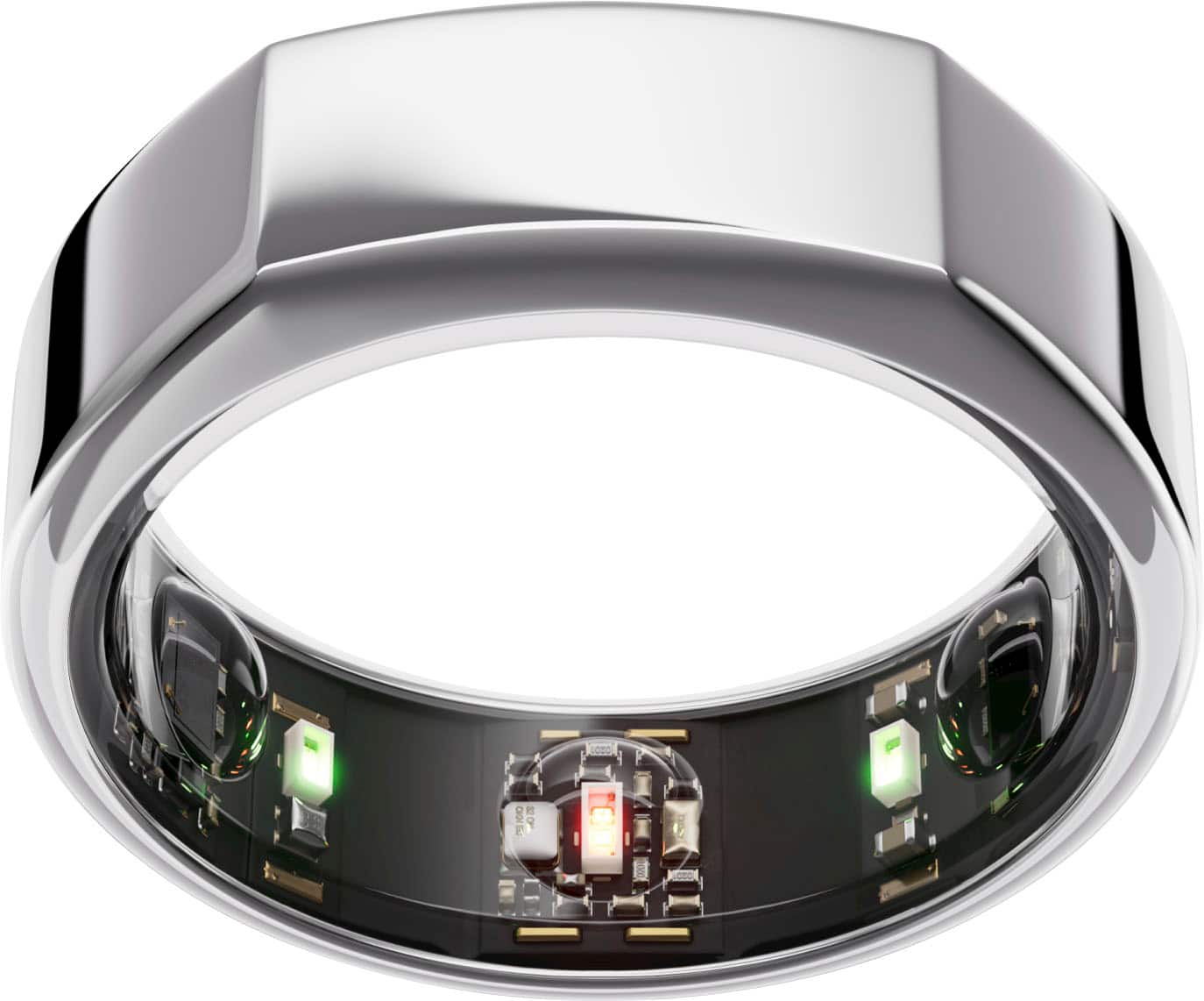 Front. Oura - Oura Ring Gen3 - Heritage - Size Before You Buy - Size 9 - Silver.