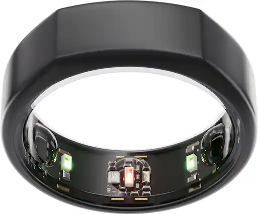 Front. Oura - Oura Ring Gen3 - Heritage - Size Before You Buy - Size 9 - Stealth.