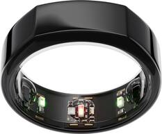 Front. Oura - Oura Ring Gen3 - Heritage - Size Before You Buy - Size 12 - Black.