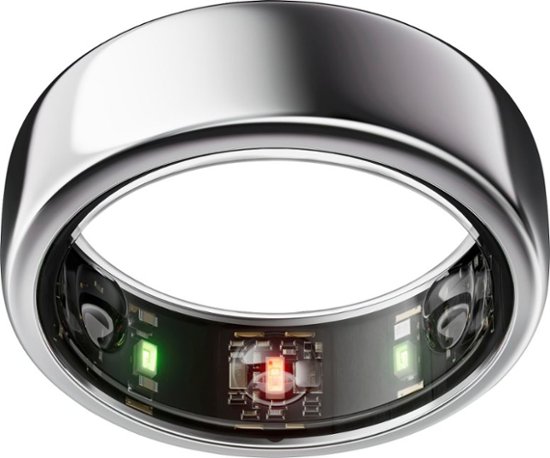 Front Zoom. Oura Ring Gen3 - Horizon - Size Before You Buy - Size 7 - Silver.