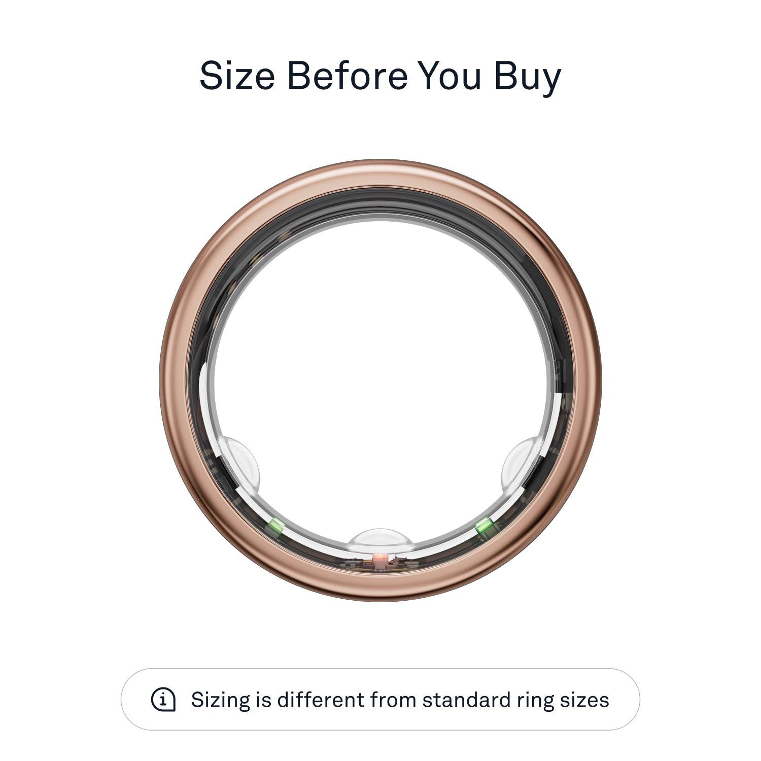 Oura Ring Gen3 Horizon Size Before You Buy Size 11 Rose Gold JZ90-51386-11  - Best Buy