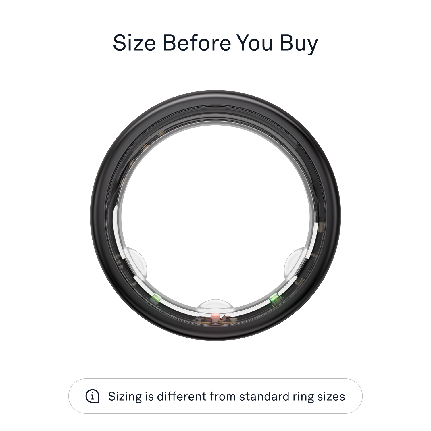 Oura Ring Gen3 Horizon Size Before You Buy Size 7 Black JZ90-51382 