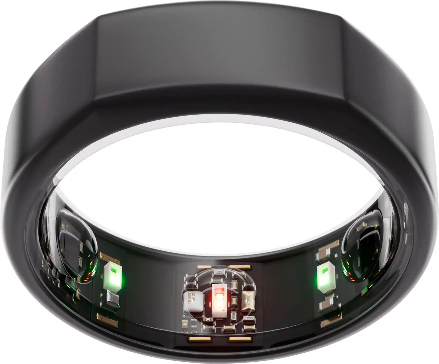 Front. Oura - Oura Ring Gen3 - Heritage - Size Before You Buy - Size 12 - Stealth.