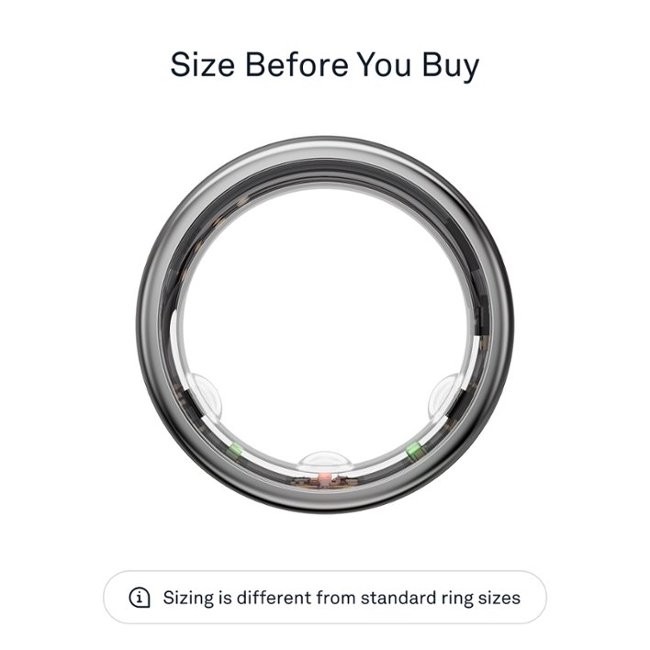 Oura Ring Gen3 - Horizon - Size 8 - Silver_1
