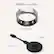 The image shows a ring and a charger with a USB cable. The ring is described as a "smart ring" and is placed next to the charger. The charger is connected to the USB cable, which is also present in the image. The ring and charger are both part of the Oura Ring Gen3 product.