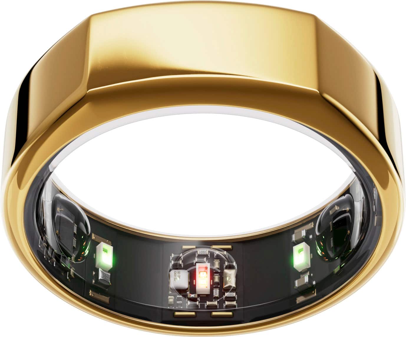 Front. Oura - Oura Ring Gen3 - Heritage - Size Before You Buy - Size 10 - Gold.