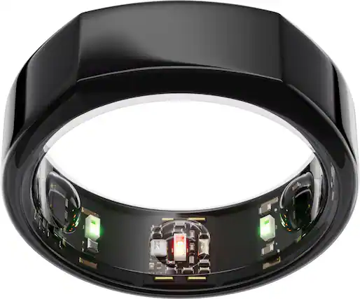 Front. Oura - Oura Ring Gen3 - Heritage - Size Before You Buy - Size 9 - Black.