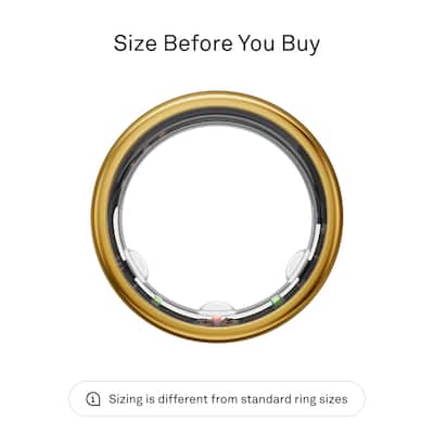 Oura Ring Gen3 Horizon Size Before You Buy Size 9 Gold (2021) JZ90 Oura Ring Gen3 Horizon Size Before You Buy Size 9 Gold (2021) JZ90