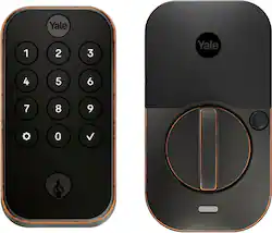 Yale - Assure Lock 2 - Smart Lock Wi-Fi Deadbolt with Push Button Keypad | Key Access - Oil-Rubbed Bronze - Front_Zoom