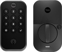 Yale - Assure Lock 2 - Smart Lock Wi-Fi Deadbolt with Push Button Keypad | Key Access - Black Suede - Front_Zoom
