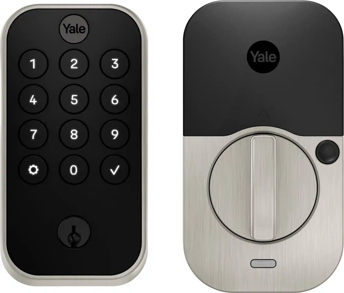 Yale - Assure Lock 2 - Smart Lock Wi-Fi Deadbolt with Push Button Keypad | Key Access - Satin Nickel
