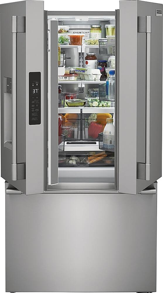 Alt View 2. Frigidaire - Professional 22.6 Cu. Ft. French Door Counter-Depth Refrigerator - Stainless Steel.