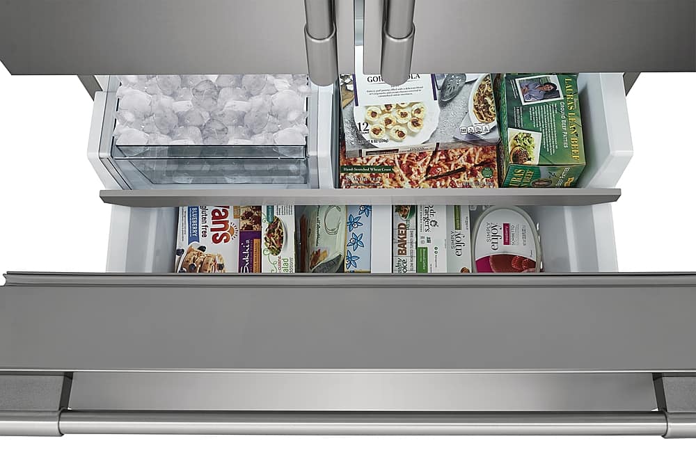 Alt View 4. Frigidaire - Professional 22.6 Cu. Ft. French Door Counter-Depth Refrigerator - Stainless Steel.