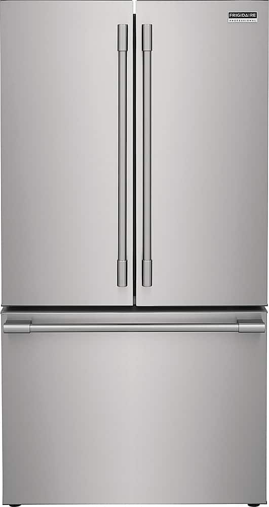 Front. Frigidaire - Professional 23.3 Cu. Ft. French Door Counter-Depth Refrigerator - Stainless Steel.