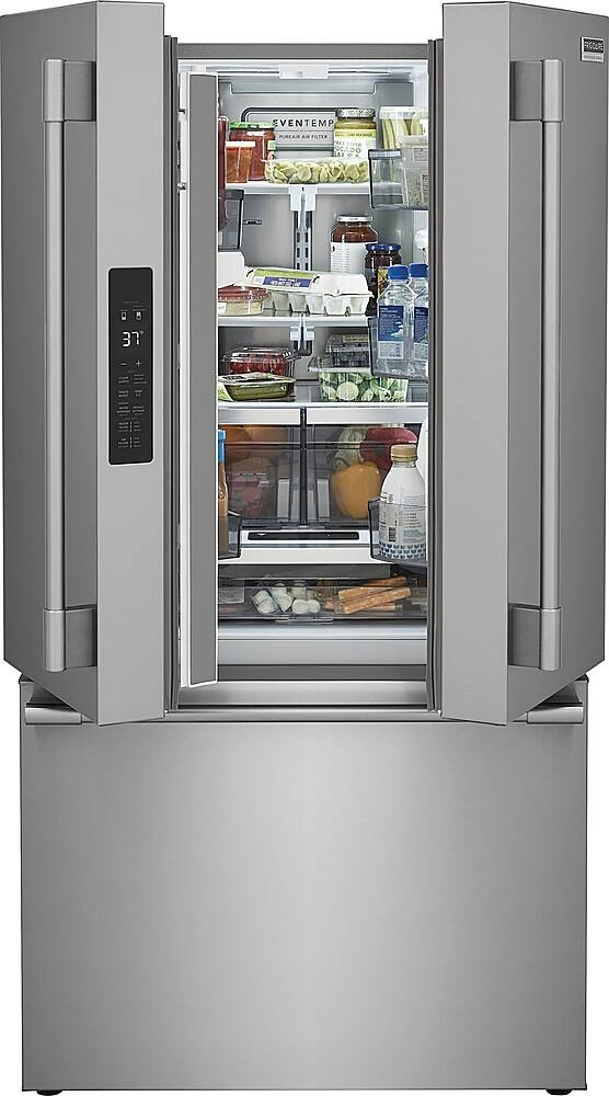 Alt View 2. Frigidaire - Professional 23.3 Cu. Ft. French Door Counter-Depth Refrigerator - Stainless Steel.