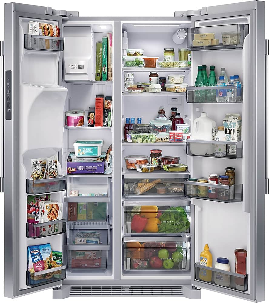 Alt View 2. Frigidaire - Professional 22.3 Cu. Ft. Side by Side Counter Depth Refrigerator - Stainless Steel.