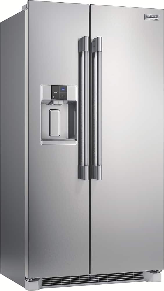 Left. Frigidaire - Professional 22.3 Cu. Ft. Side by Side Counter Depth Refrigerator - Stainless Steel.