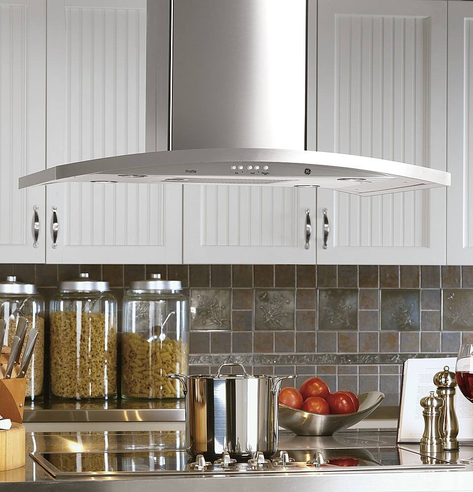 GE Profile 36 inches Convertible Island Range Hood Stainless Steel
