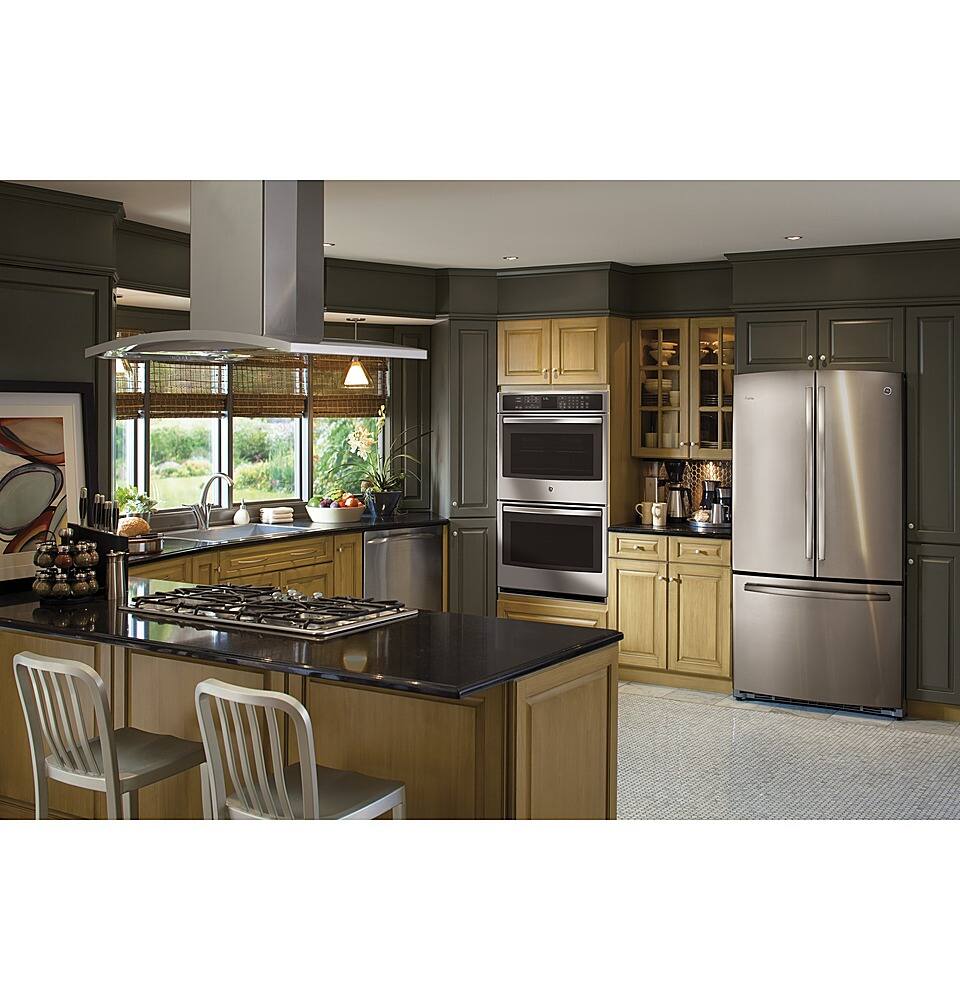 Alt View 15. GE Profile - 36" Chimney Island Mount Hood - Stainless Steel.