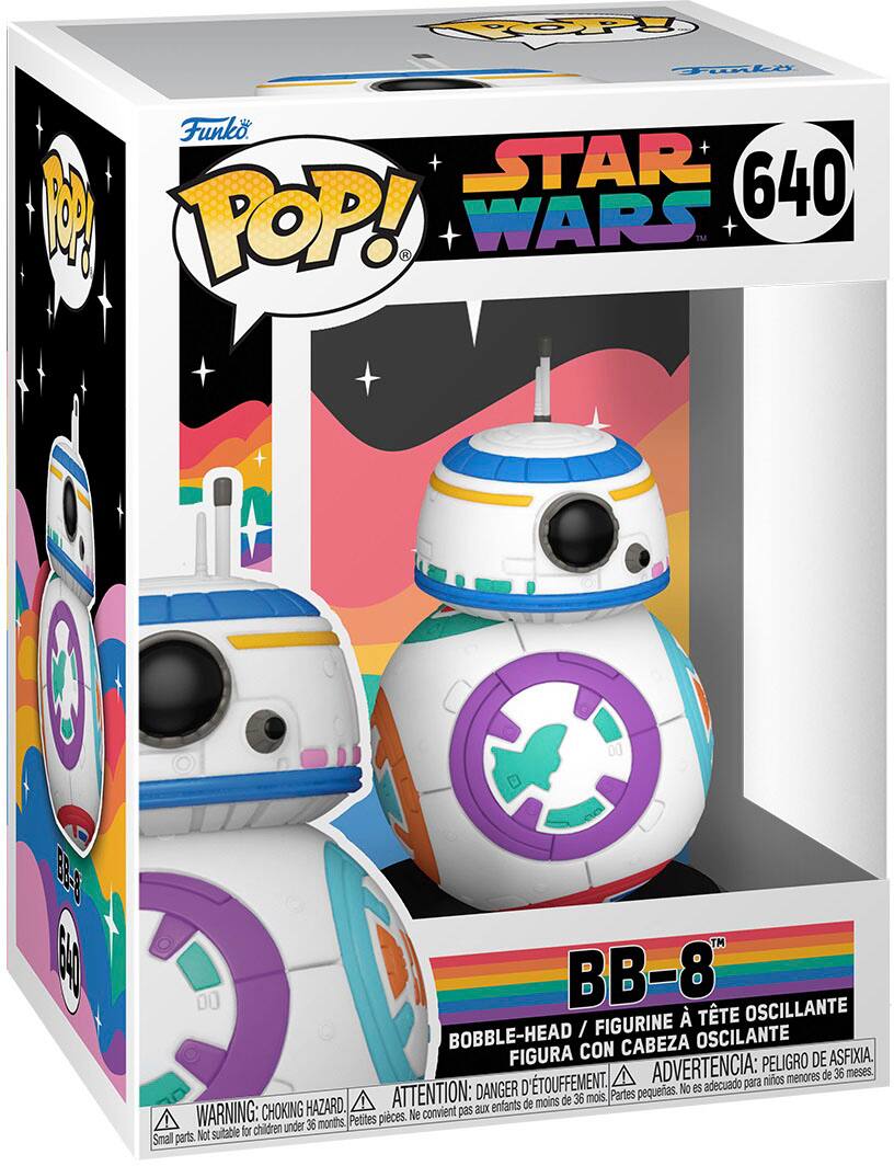 Angle. Funko - POP! Star Wars: Pride 2023- BB-8.