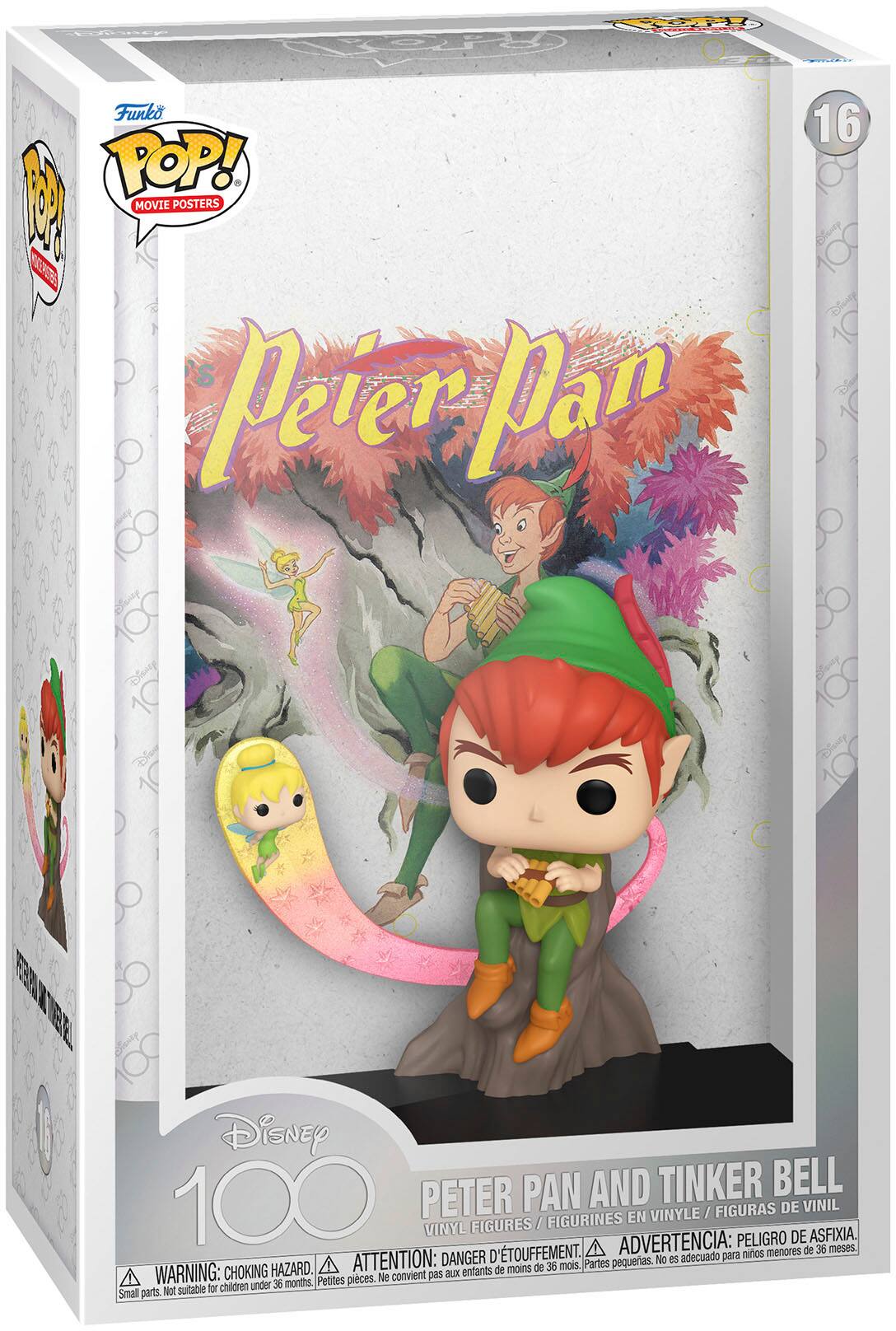 Angle. Funko - POP! Movie Poster: Disney 100- Peter Pan and Tinker Bell.
