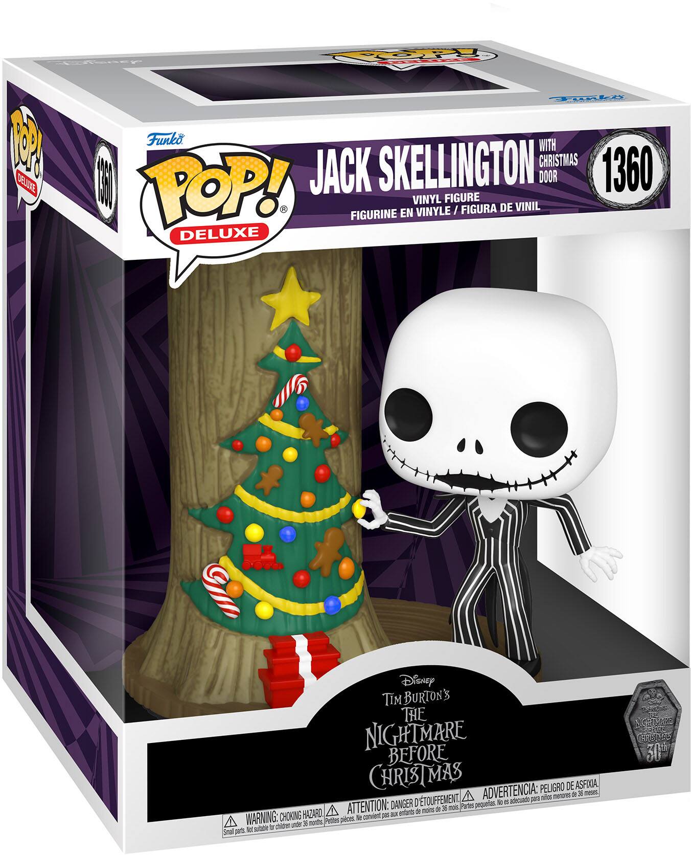 Angle. Funko - POP! Deluxe: The Nightmare Before Christmas- Jack Skellington with Christmas Town Door.
