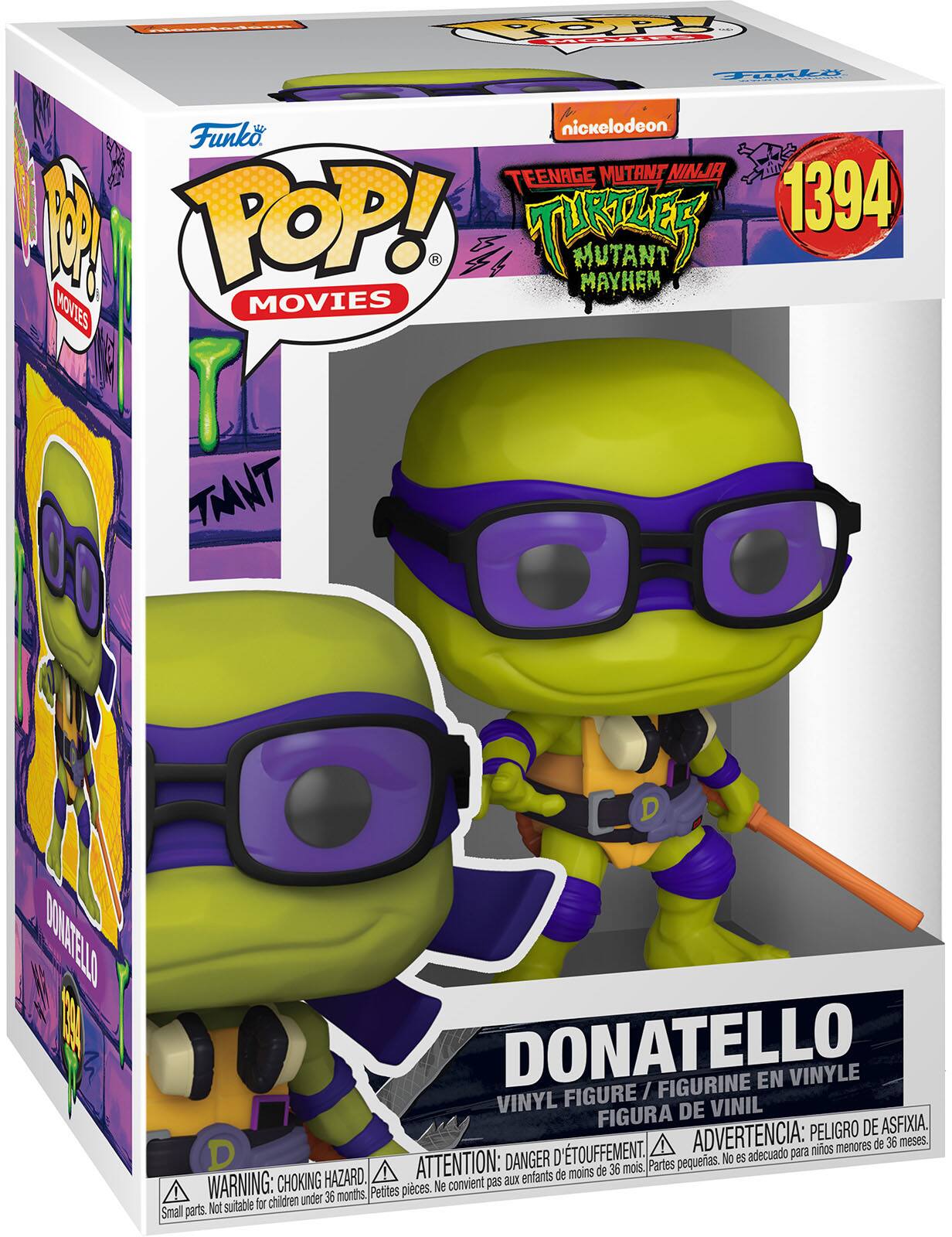 Angle. Funko - POP! Movies: Teenage Mutant Ninja Turtles Mutant Mayhem- Donatello.