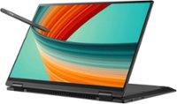 Front Zoom. LG - gram 2-in-1 14” Laptop - Intel Evo Platform 13th Gen Intel Core i7 with 16GB RAM - 1TB NVMe SSD - Black.