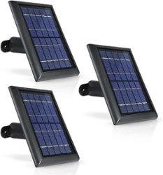 Wasserstein - Solar Panels for Ring Spotlight Camera Battery and Ring Stick Up Camera Battery (3-Pack) - Black - Front_Zoom