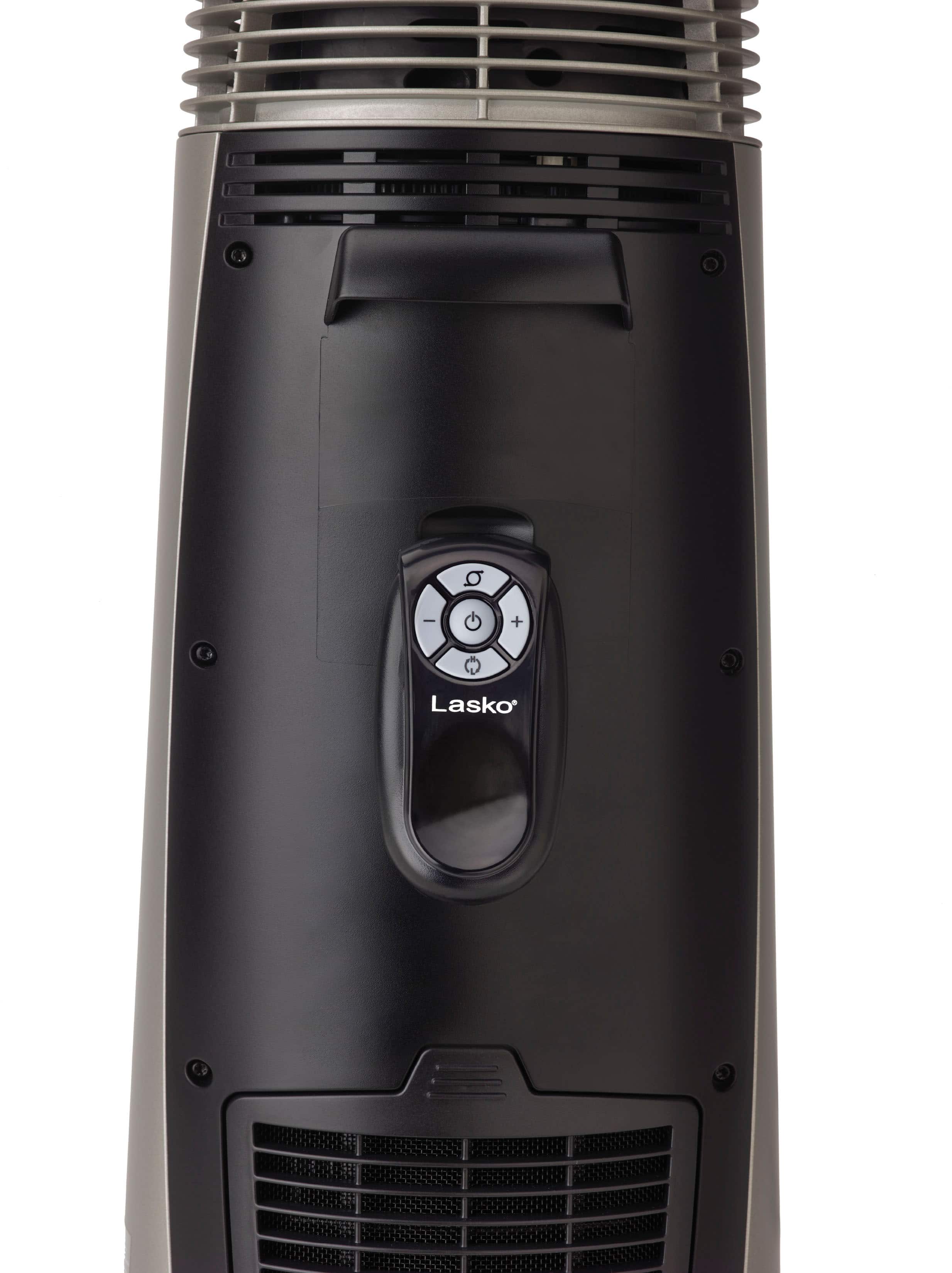 Alt View 12. Lasko - 1500-Watt Full-Circle Warmth Ceramic Tower Space Heater with Remote Control - Black.