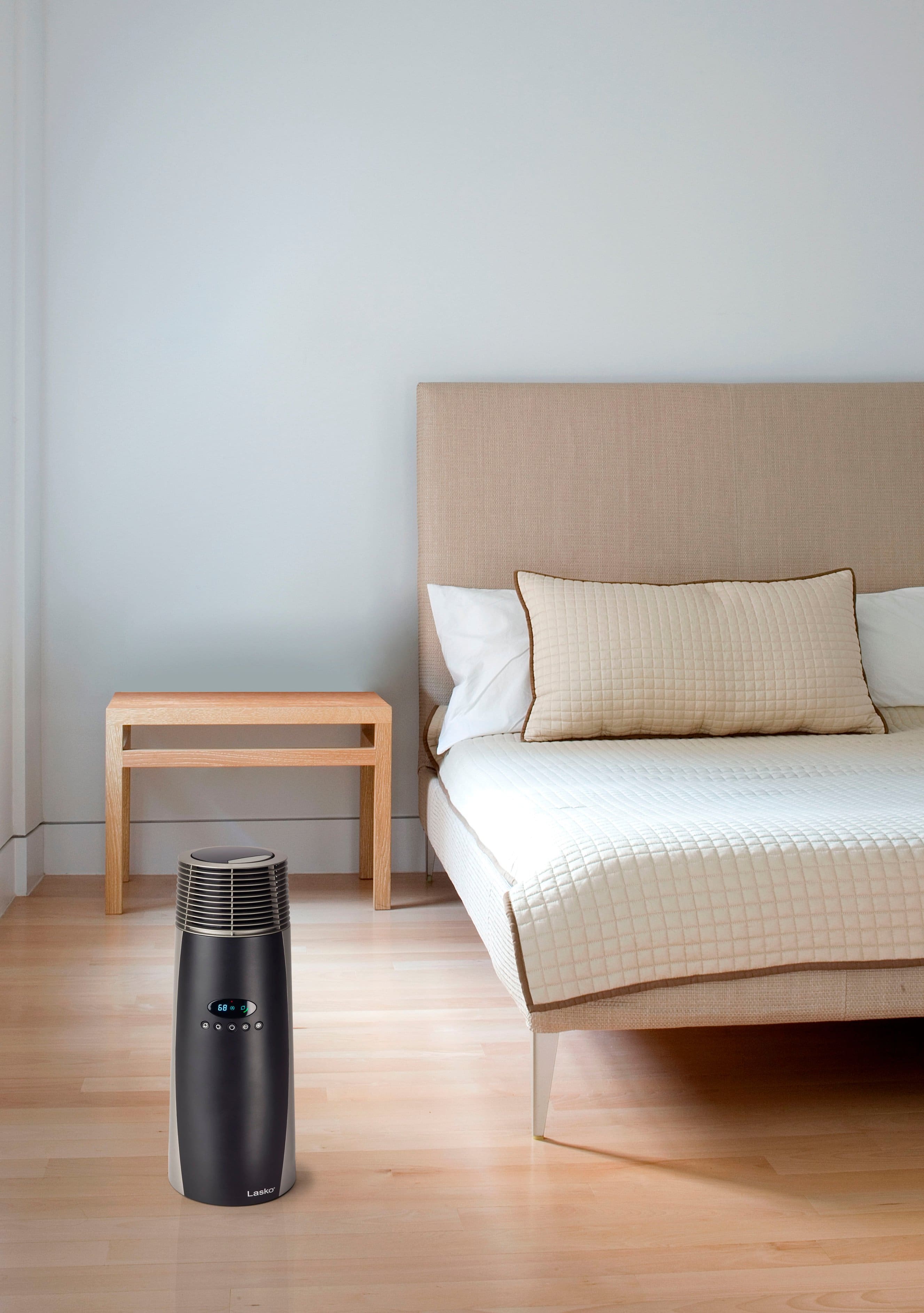 Alt View 16. Lasko - 1500-Watt Full-Circle Warmth Ceramic Tower Space Heater with Remote Control - Black.