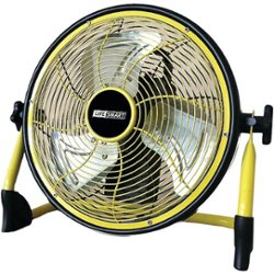 Lifesmart - 12" Rechargeable Fan - Yellow/Black - Front_Zoom