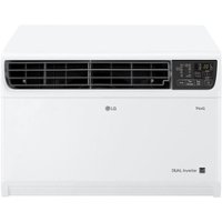 LG - 800 Sq. Ft. 14,000 BTU Smart Window Air Conditioner - White - Front_Zoom