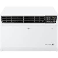 LG - 800 Sq. Ft. 14,000 BTU Smart Window Air Conditioner - White - Front_Zoom