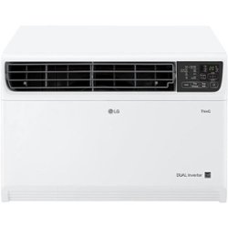 LG - 800 Sq. Ft. 14,000 BTU Smart Window Air Conditioner - White - Front_Zoom