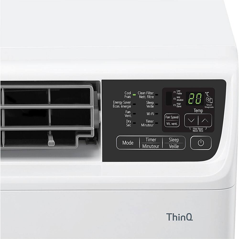 Alt View 13. LG - 14,000 BTU Smart Window Air Conditioner 700 Sq. Ft. - White.