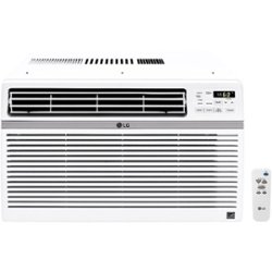 LG 24,500 BTU 230V Window-Mounted Air Conditioner with Remote Control - White - Front_Zoom