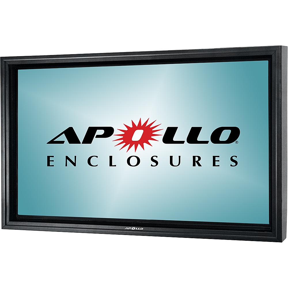 Apollo Enclosures - Direct Sun Outdoor TV Enclosure for 70" to 75" slimline TVs - Black