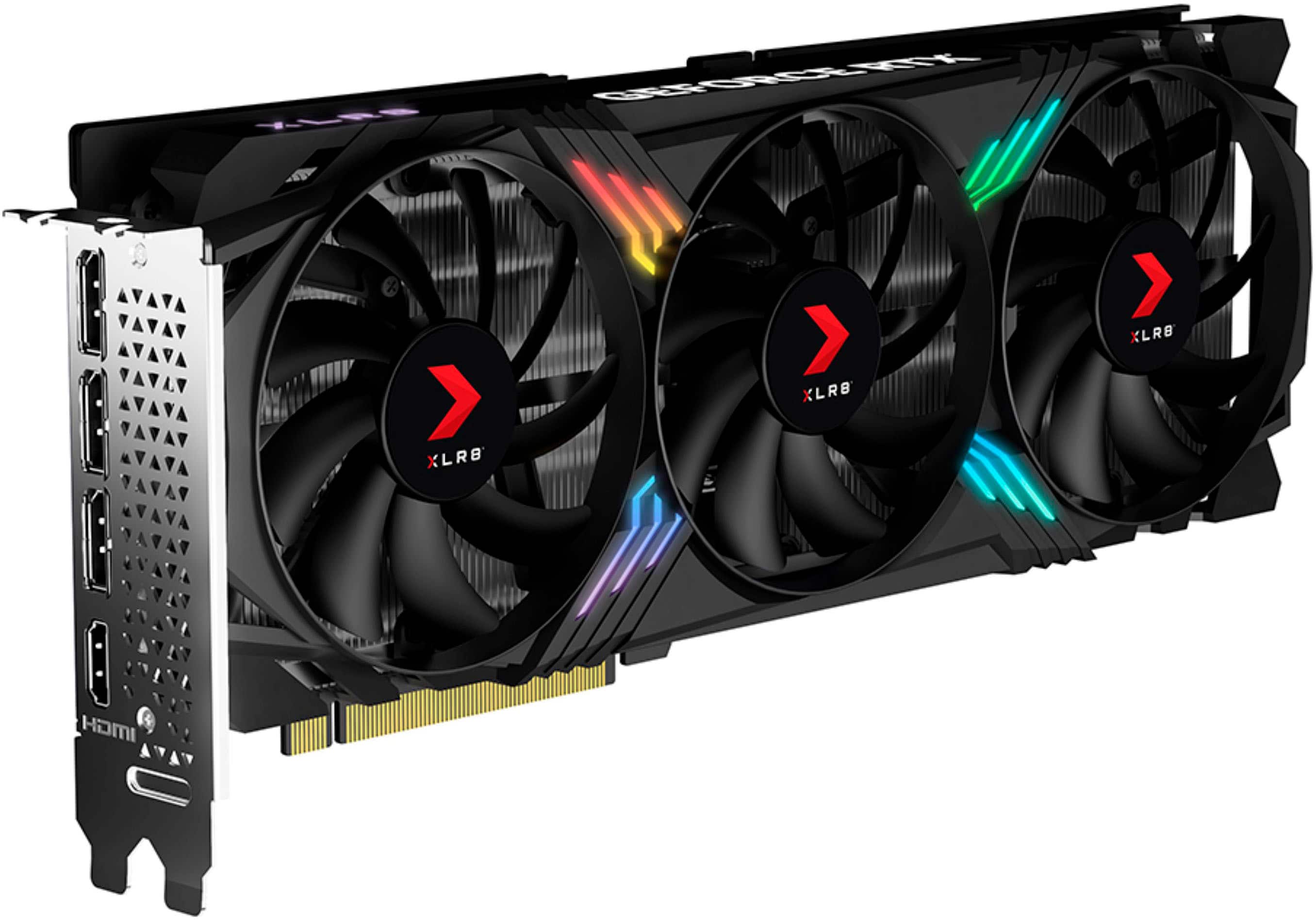 Alt View 12. PNY - NVIDIA GeForce RTX 4070 12GB GDDR6X PCI Express 4.0 Graphics Card with Triple Fan and DLSS 3 - Black.
