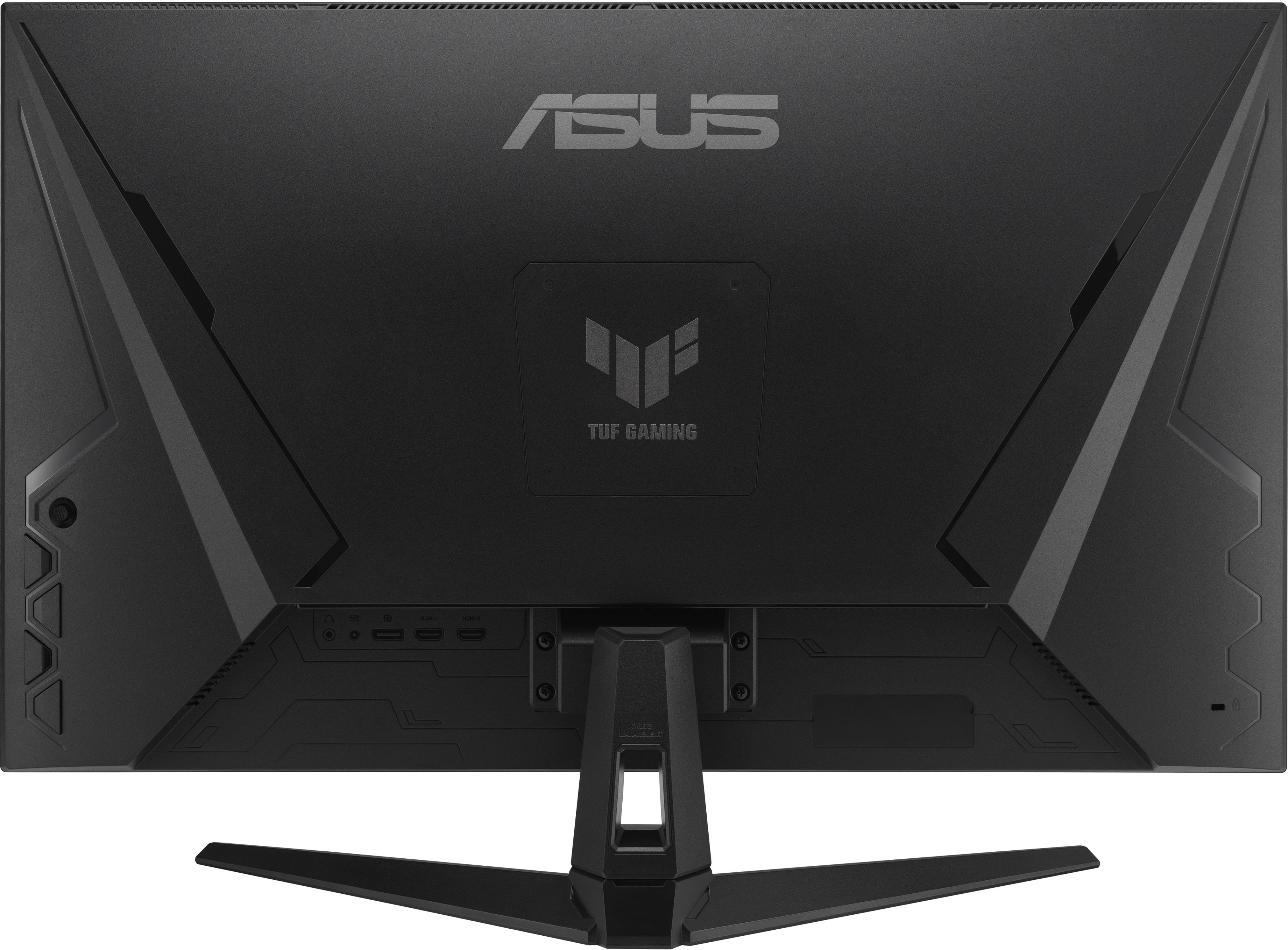 Back View: ASUS - TUF Gaming 31.5" QHD 170Hz 1ms FreeSync Premium Gaming Monitor with HDR (DisplayPort, HDMI) - Black