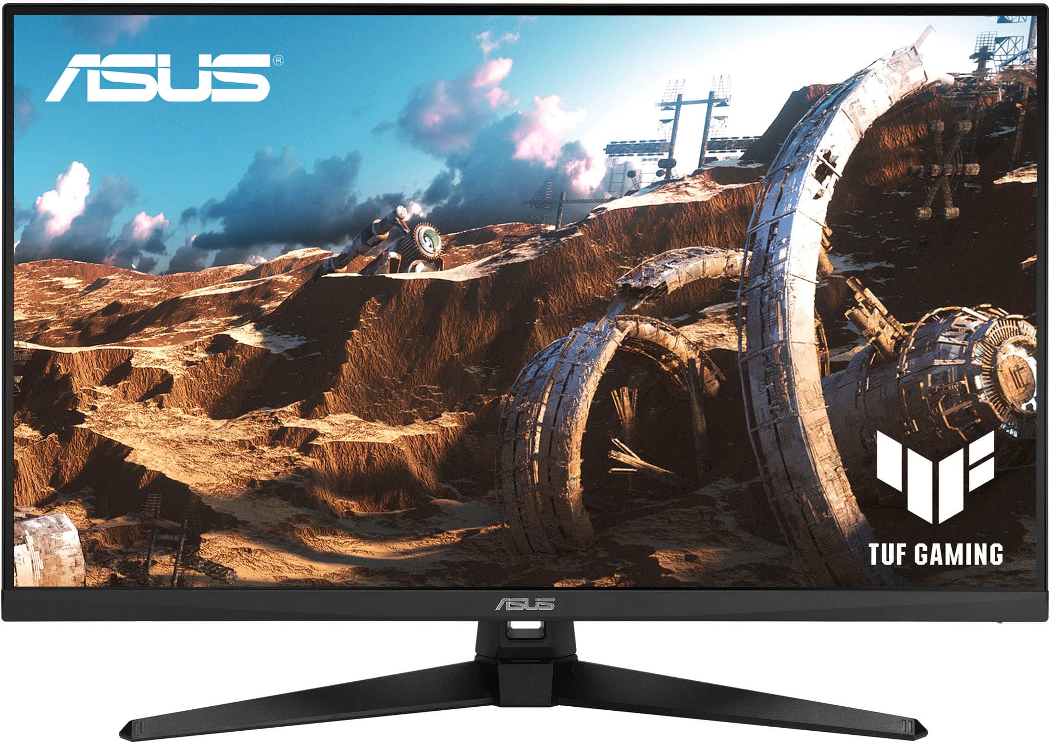 Front. ASUS - TUF Gaming 31.5" QHD 170Hz 1ms FreeSync Premium Gaming Monitor with HDR (DisplayPort, HDMI) - Black.