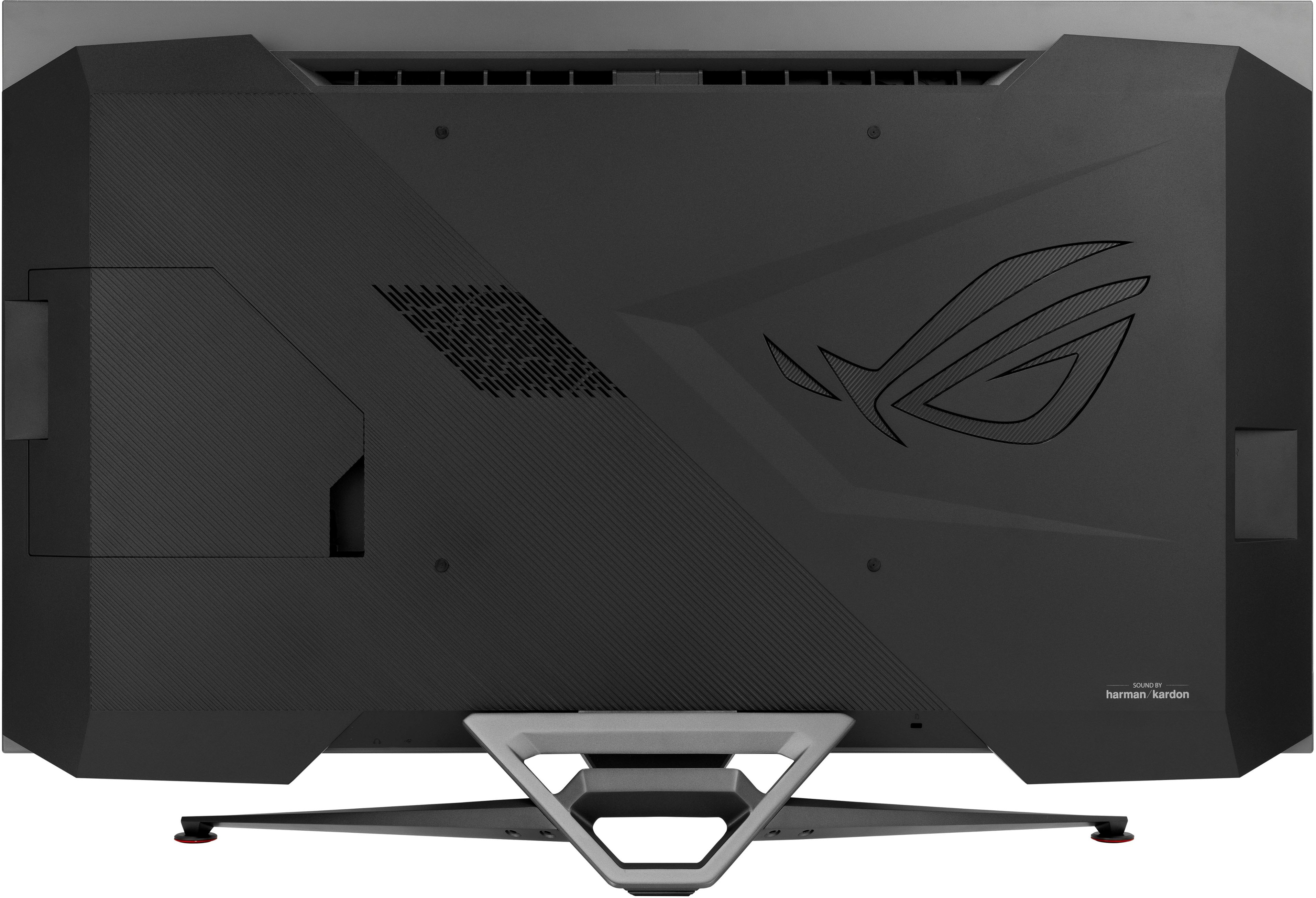 Back View: ASUS - ROG Swift 41.5" OLED 4K G-SYNC Gaming Monitor with HDR (DisplayPort, USB, HDMI) - Black