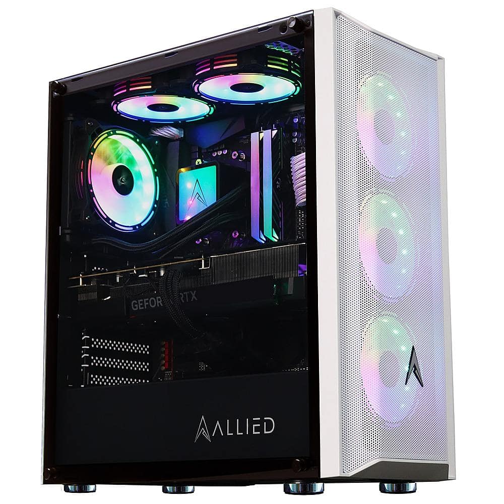 Best Buy: Allied Gaming Patriot Gaming Desktop AMD Ryzen 7 5800X 16GB RGB  3200 Memory NVIDIA GeForce RTX 3070 1TB NVMe SSD White BB-PAT-5800X-3070